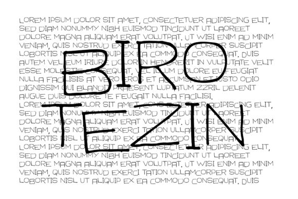 Birotezin: A Relaxed Handwritten Font for Editorial Design