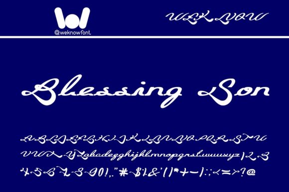 Blessing Son: A Handwritten Typeface for Bold Brands