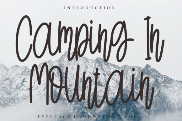 Camping in Mountain Font for Web Design