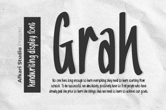Grah: A Handwritten Font for Makers