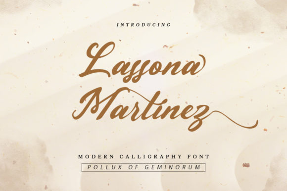 Lassona Martinez: A Handwritten Typeface for Editorial Elegance