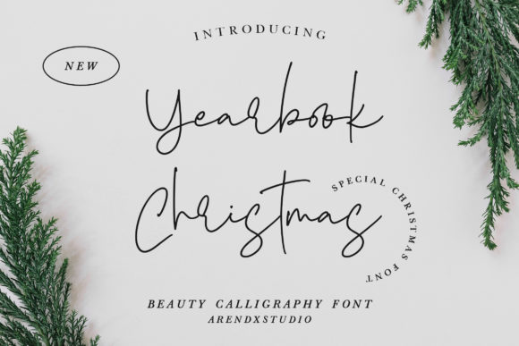 Yearbook Christmas Font for Business Branding
